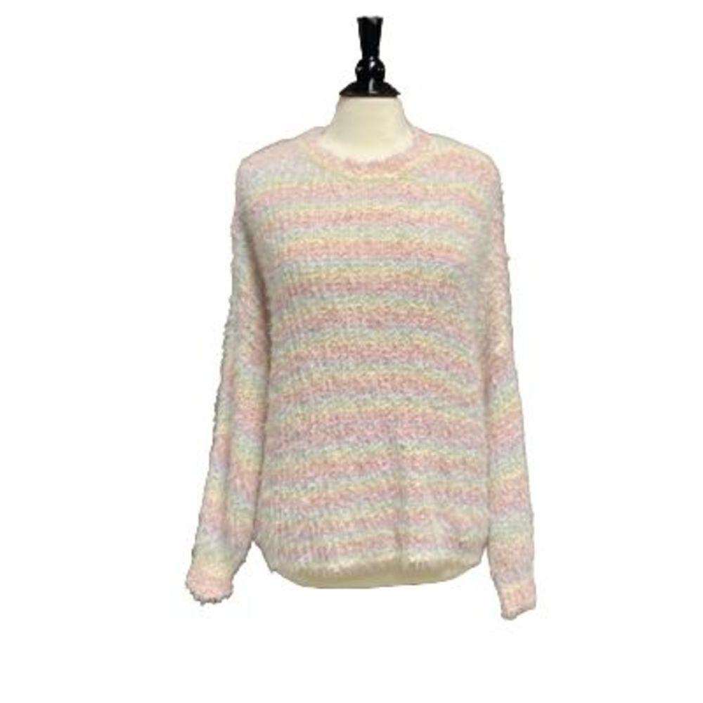Pinch Rainbow Stripe Oversize Sweater Size Small